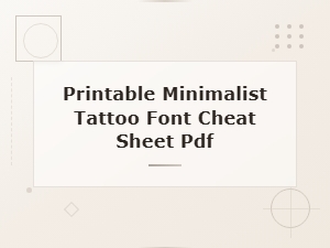 Printable Minimalist Tattoo Font Cheat Sheet Pdf